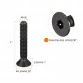 Uxcell 6-32x1 Flat Head Socket Cap Screws 10 9 Grade Carbon Steel Hex Countersunk Screw Bolts Machine Fasteners Fully Threaded
