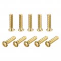 Uxcell Brass Machine Screws M4x16mm Phillips Pan Head Fastener Bolts For Furniture Office Equipment Electronics 12pcs