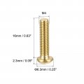 Uxcell Brass Machine Screws M4x16mm Phillips Pan Head Fastener Bolts For Furniture Office Equipment Electronics 12pcs