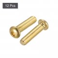 Uxcell Brass Machine Screws M4x16mm Phillips Pan Head Fastener Bolts For Furniture Office Equipment Electronics 12pcs