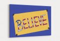 Usa Believe Sign Blue Background Coach Lasso -the Way Inspired Designs Office Signs Home Motivational Perfect For Any Sports 
