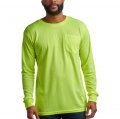 Bass Creek Outfitterss Men S T-shirt A 4 Pack Hi Vis Construction Long Sleeve Shirt M-xxl Size Large Performance Safety Yellow 
