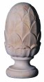 Campbell Moulding Hand Carved Pineapple Finial In Basswood-2-7 8 Dia X 6-1 4 H 