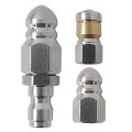 Professional 3pc Sewer Jetter Nozzle Set Stainless Steel 5000psi Pressure Washer Nozzles For 1 4 Quick Connector Multiple Jet 