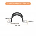 Uxcell 16pcs 42mm 1-5 8 Cable Clamp Rubber Pipe Strap Cushioned 304 Stainless Steel Hose U Shape Metal Tube Holder For Wire