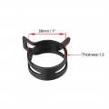 Uxcell Steel Band Clamp 26mm Inner Dia Fit 27 5-30mm Od Hose Spring Type Action Fuel Line Silicone Tube Clip Black 5pcs