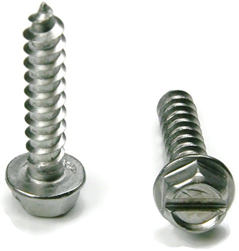 Slotted Hex Washer Head Sms 18-8 Stainless Steel 10 X 3 8 Qty-25