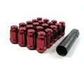 20 Red Spline Drive Small Diameter Acorn 7 16 Chrome Lug Nut Kit With Key