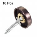 Uxcell Mirror Screws 19mm 0 75 10pcs Decorative Cap Fasteners Cover Nails Wire Drawing Rose Gold 304 Stainless Steel