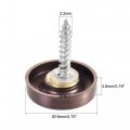 Uxcell Mirror Screws 19mm 0 75 10pcs Decorative Cap Fasteners Cover Nails Wire Drawing Rose Gold 304 Stainless Steel