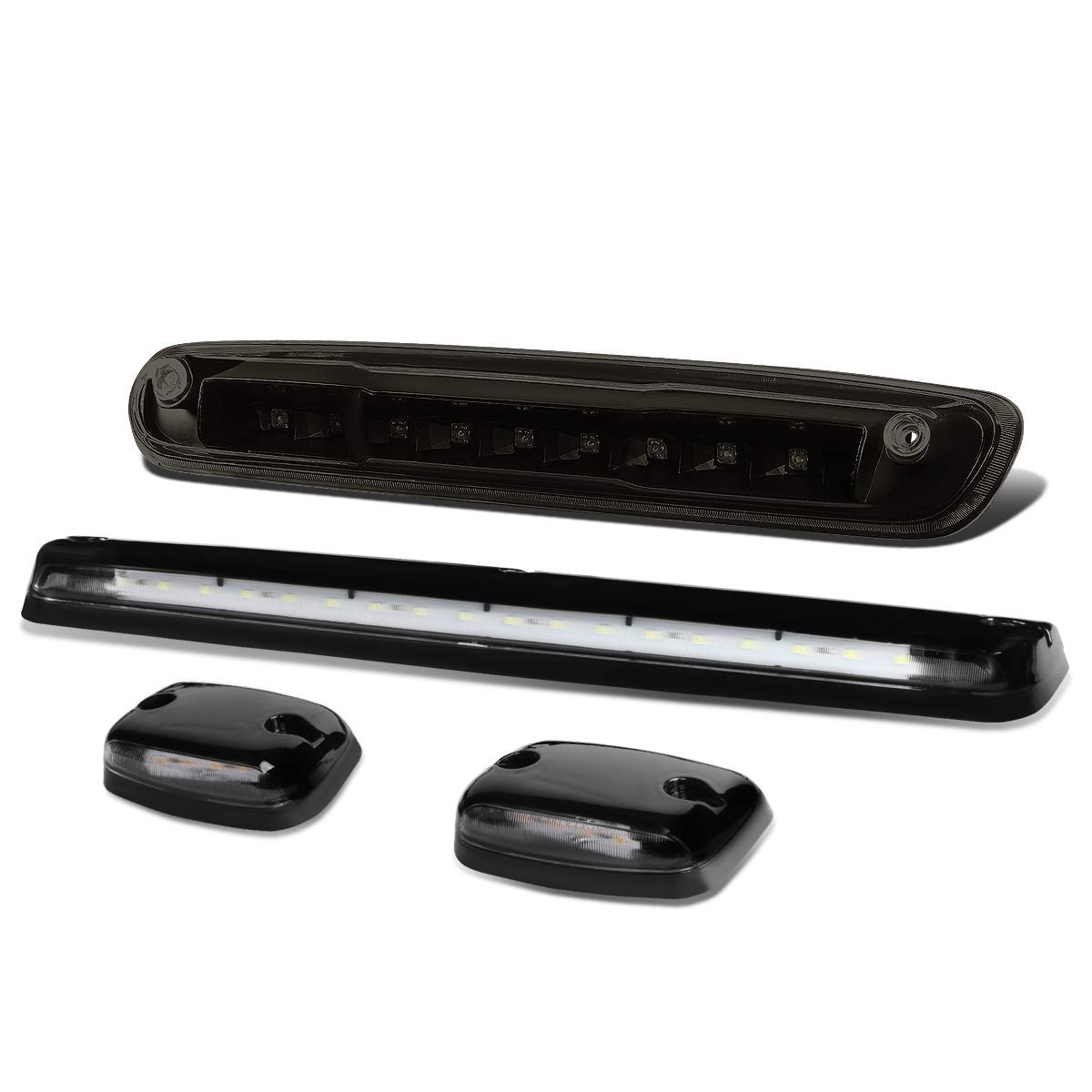 Auto Dynasty Black Housing Smoke Lens Third Brake Blue Led Cab Roof Running Light For Silverado Sierra Gmt900