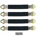 Vulcan Silver Series 1-ply Flexible Auto Tie Down Axle Strap W Wear Pad 2 X 22 Pack Of 4 Safe Working Load 3300 Lbs 
