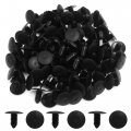 Uxcell 100 Pcs 8mm Hole Black Plastic Rivets Bumper Door Fastener Retainer Clips For Car