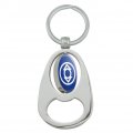 Graphics More Green Lantern Blackest Night Indigo Logo Keychain Chrome Metal Spinning Oval Bottle Opener 
