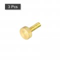 Uxcell Knurled Thumb Screws M8x30mm Flat Brass Bolts Grip Knobs Fasteners For Pc Electronic Mechanical 3pcs