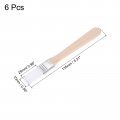 Uxcell 0 6 Width Small Paint Brush Nylon Bristle With Wood Handle Painting Tool For Wall Door Cabinets Furniture Fences White