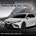 Front Bumper Bottom Bezel Trim Cover 2pcs For Toyota Camry Xse Se 2021-2023 Black 5312406260