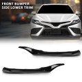 Front Bumper Bottom Bezel Trim Cover 2pcs For Toyota Camry Xse Se 2021-2023 Black 5312406260