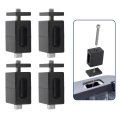 Truck Bed Stake Pocket Mounting Kit Stainless Steel With Rubber Blocks 4 Set Universal Fit For Cargo Rack And Ladder Accessory 