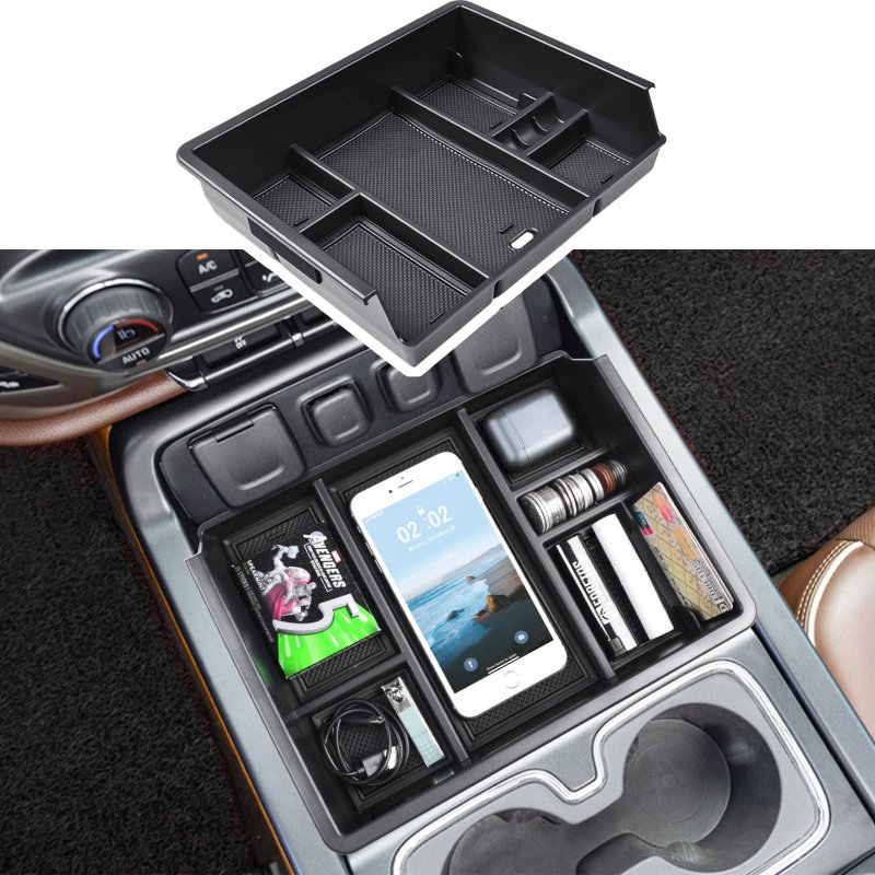 Center Console Organizer Tray For 2014-2018 Chevy Silverado Gmc Sierra 1500 Accessories 2015-2019 Sierra 2500hd 3500hd