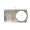 Niuparts 4 Pieces Set Headlight Bezel Frame Plastic Without Halogen Bulbs With Plate Aluminum Fit 1966-1989 Mack R Rd Rm Models