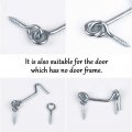 Uxcell 2 Inch Cabin Hook Eye Latch Privacy Door Lock Plating Finish For Gate Shutters Window Slide Barn Pack Silver