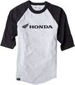 Factory Effex 17-87326 Honda Raglan Baseball Shirt Heather Gray Black X-large 
