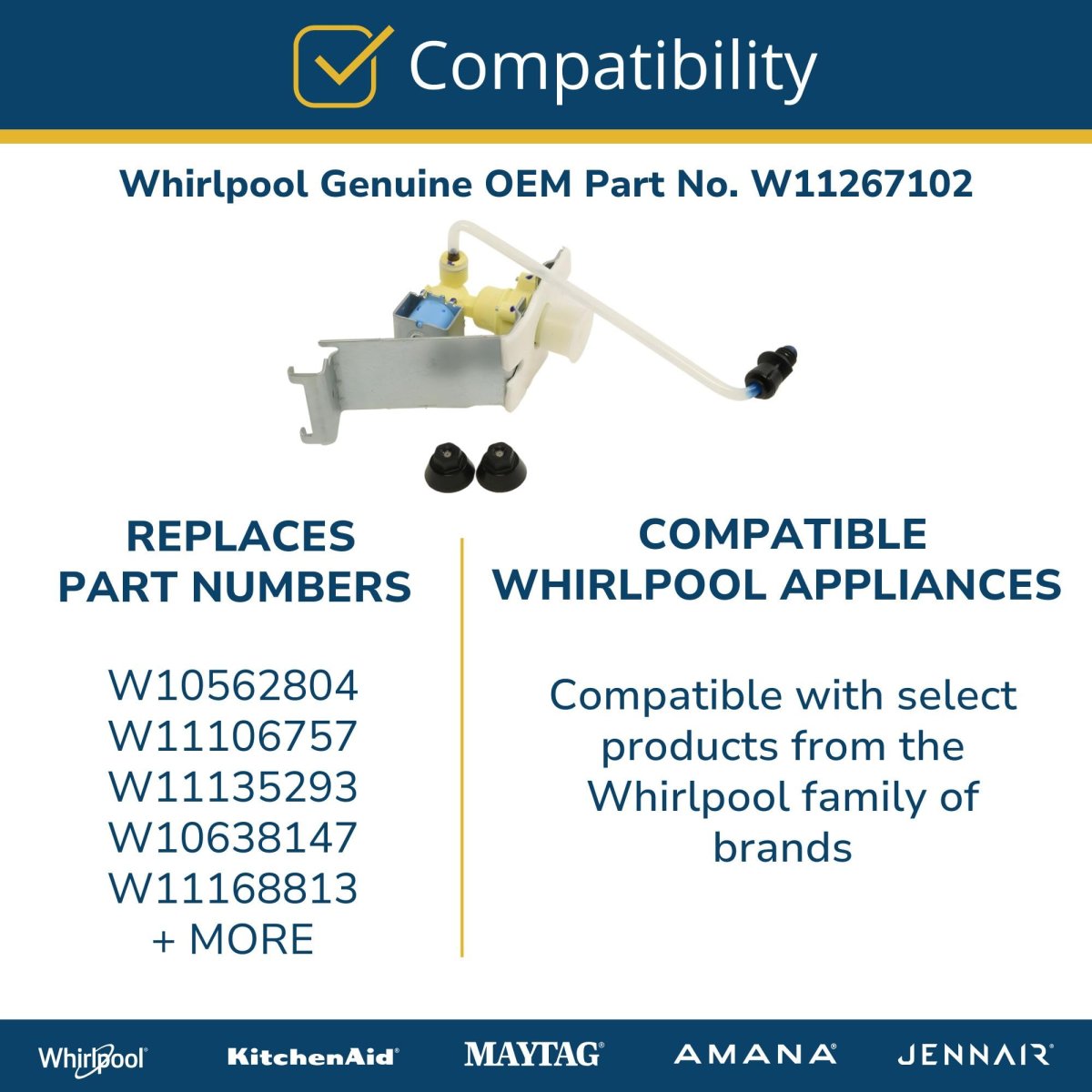 Whirlpool W11267102 Dryer Water Inlet Valve