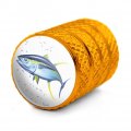 Tuna Fishing 2 Valve Stem Caps For Tire Rim Wheel Aluminum Yellow