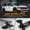 Xridonsen 37 104 Led Roof Top Strobe Light Bar Amber Traffic Advisor Lights Double Side Emergency Warning Safety Flashing W