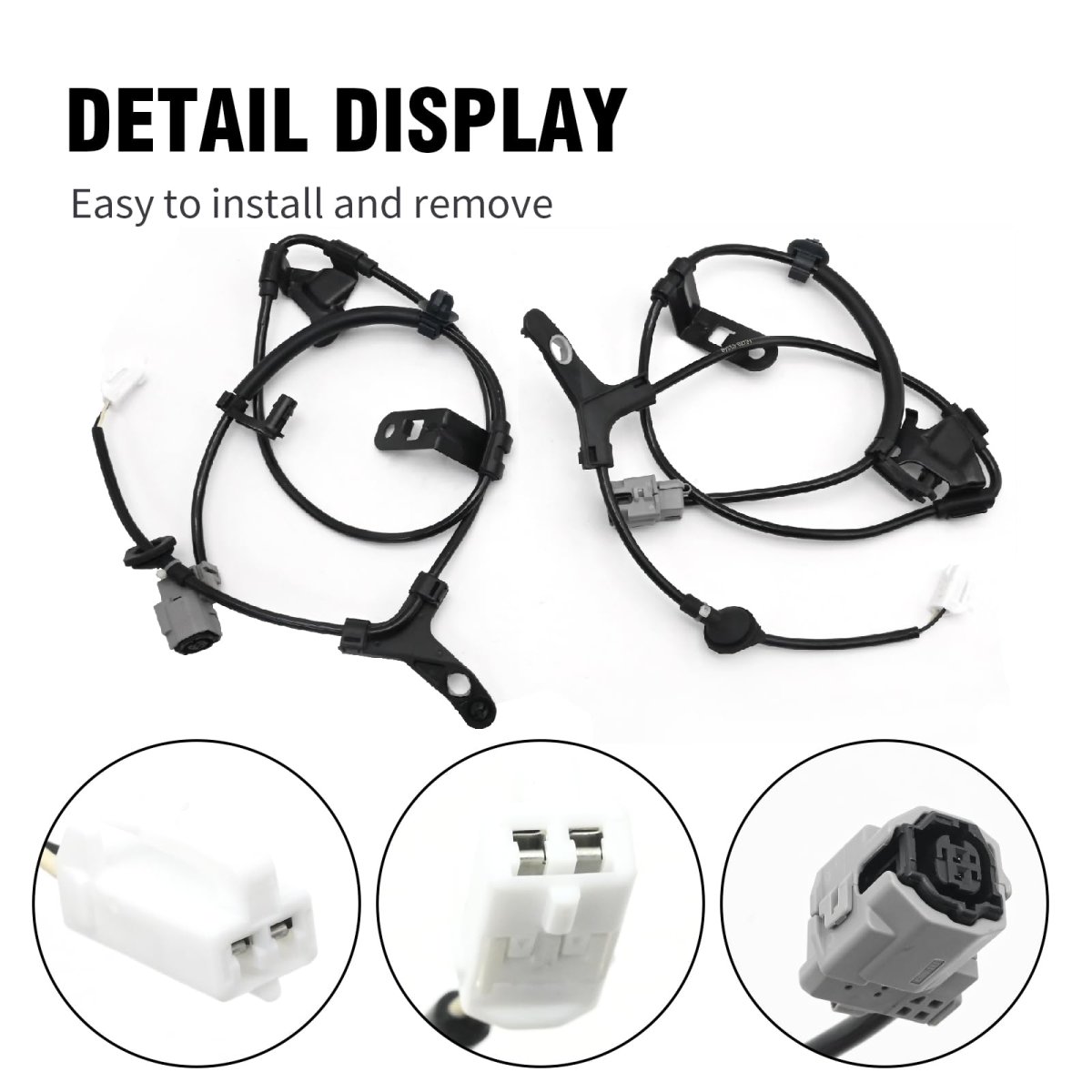 Zreneyfex 2pcs 8951602131 Rear Left Right Abs Wheel Speed Sensor Wire Harness Replacement For Toyota Corolla 2009 2010 2011