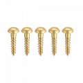 Uxcell Wood Screws M4 X 16mm Slotted Round Head Brass Self-tapping Screw 50 Pcs