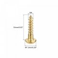 Uxcell Wood Screws M4 X 16mm Slotted Round Head Brass Self-tapping Screw 50 Pcs