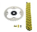 Fits Honda Trx300ex 300ex 520-86 Yellow Non O Ring Chain Sprocket Silver 12 38 
