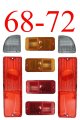 68-72 Chevy 8pc Tail Light Kit W Standard Side Lights
