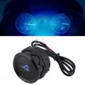 Water Temperature Gauge 2 Inch 52mm Universal Car Blue Led Digital Fahrenheit Kit With Temp Sensor Black
