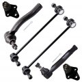 6pcs Suspension Kit 2 Front Sway Bar End Link Outer Tie Rod Lower Ball Joint For 2003-2008 Toyota Corolla K80230 