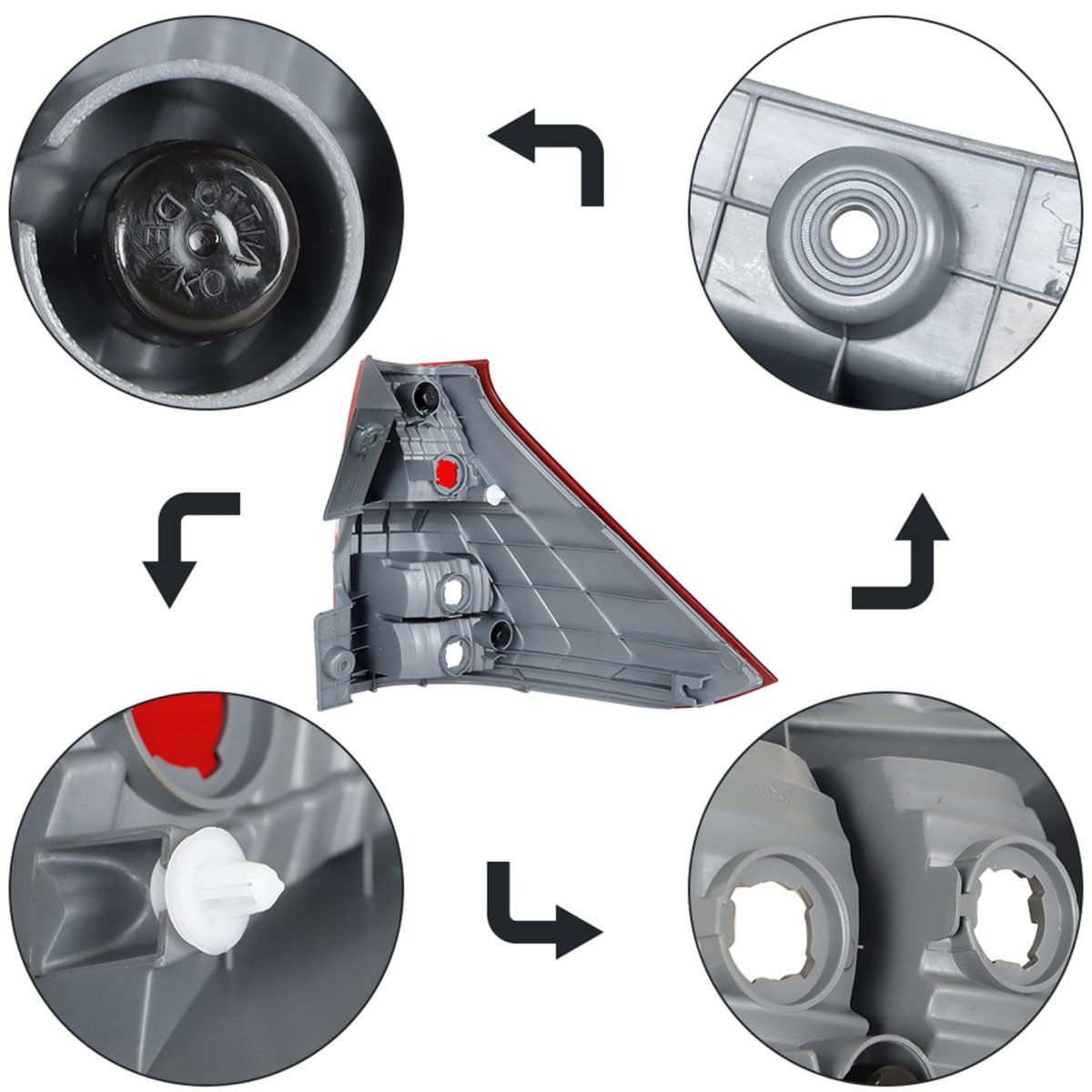Tail Light Assembly Replacement For 2015 2016 Crv Left Driver Side Part Number 33550t1wa01 Ho2800186 Clear Red Halogen Rear