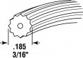 Prime-line 0 19 In Dia X 1140 L Screen Spline Total Qty 1
