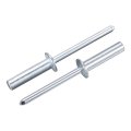 50 Pcs 3 16 In X 25 32 Round Head Closed End Blind Rivets Zinc Plated Carbon Steel Grip And Mandrel Cap Silver 