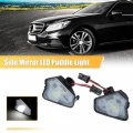 X Autohaux 1 Pair Side Mirror Puddle Light Led Lamp Left And Right White Fit For Mercedes Benz A Class W176 2012-2018