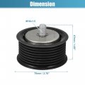 Uxcell Drive Belt Tensioner Assembly Accessory Idler Pulley No 11287559889 For Bmw X6 2008-2011 Black Metal