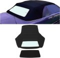 Convertible Soft Top For 2000-2006 Bmw 3 Series E46 Black Sailcloth Vinyl With Clear Heated Glass Window 