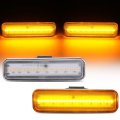 Hecasa Led Side Marker Lights For 1978-1987 Chevrolet Chevy El Camino Malibu Gmc Caballero Front Bumper Signal Lamps 