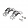 Uxcell 25mm Rigid Pipe Strap Clamps Carbon Steel Bracket Tube Clips M6 Nut Size For Water 12 Pcs