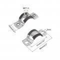 Uxcell 25mm Rigid Pipe Strap Clamps Carbon Steel Bracket Tube Clips M6 Nut Size For Water 12 Pcs