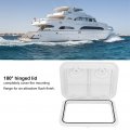 Acouto Boat Hatch Marine Deck Access Inspection Cover With Lock For Rv 17-1 4 X12-3 8 White Uv-resistant