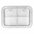Acouto Boat Hatch Marine Deck Access Inspection Cover With Lock For Rv 17-1 4 X12-3 8 White Uv-resistant