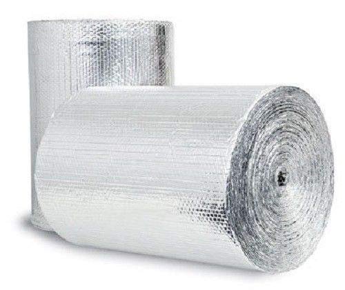 Double Bubble Reflective Foil Insulation 48 In X 10 Ft Roll Industrial Strength Commercial Grade No Tear Radiant Barrier Wrap