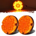 Partsam 2pcs 7 Round Led Trailer Tail Lights 17 Waterproof Park Turn Signal Flasher With Gaskets For Truck Rv Ute Utv Bus